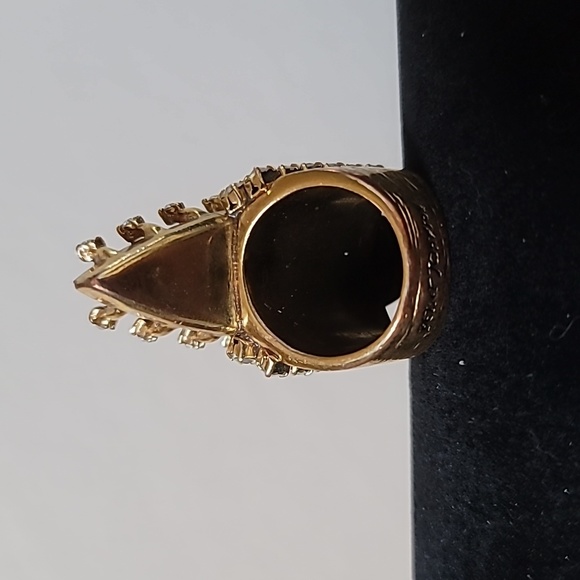 Vintage BETSEY JOHNSON Hollywood Glam Collection Tiger Stripe Cocktail Ring. 7.5 - Picture 6 of 8